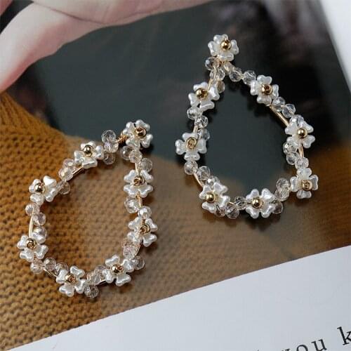 Min order 20pcs/lot Imitation pearls petal decoration geometry Water drop shape copper floating locket charms diy jewelry making