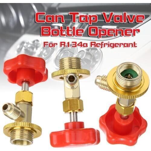 New Hot For Car Air Conditioning Refrigerant Open 1PC SAE Auto AC Can Tap Valve Bottle Opener R134a M14 / 1/4" Leak-proof Switch