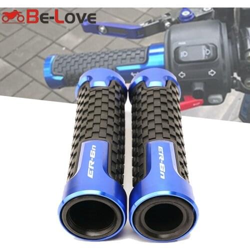 New 7/8'' 22MM Motorcycle handle grip Motorbike handlebar end For Kawasaki ER6N ER-6N 2009 2010 2011 2012 2013 2014-15 Accessory