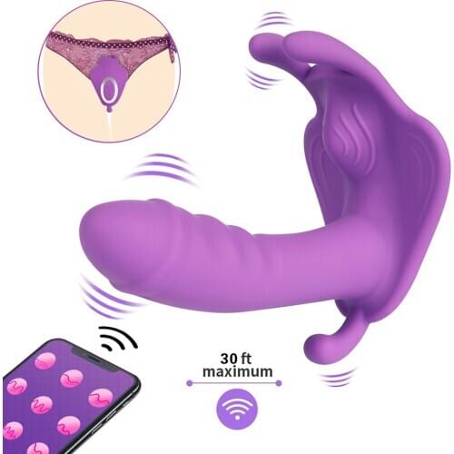 APP Remote Control Wearable Vibrator Dildo Vibrator for Womens G-spot Clitoris Invisible Butterfly Panties Vibrating Egg SexToys
