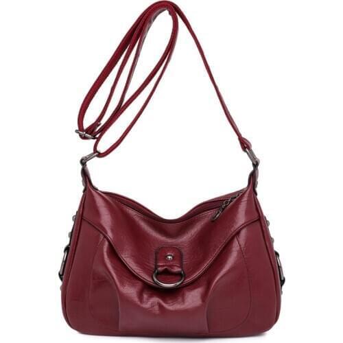 Luxury Designer Women Leather Handbags High Quality Crossbody Bags for Women Hobos Shoulder Bag Female Vintage Messenger Bag Sac