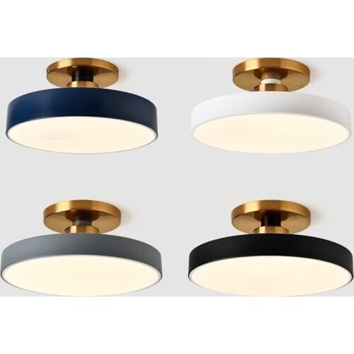 Led circular ceiling lights bedroom aisle Nordic retro living room study blue balcony luxury ceiling lamps decor lighting
