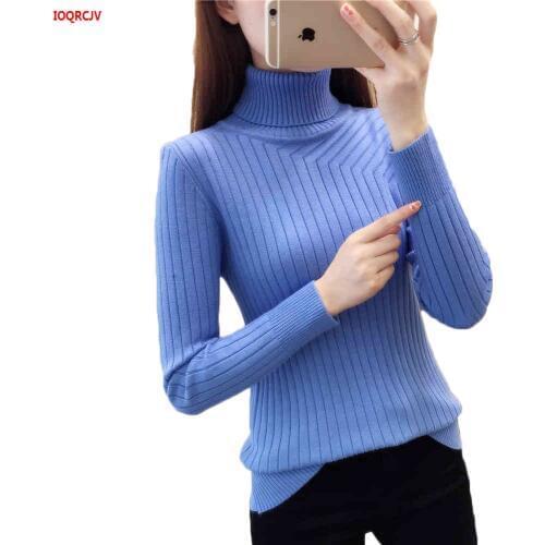 High Quality Women Turtleneck Sweater And Pullovers Winter Warm Women Cashmere Knitted Sweater Female Jumper Tricot Tops W1503
