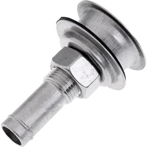 Universal Boat Fuel Gas Tank Vent, Straight 316 Stainless Steel Flush Mount Oil Water Vent for 3/4 inch Tubing