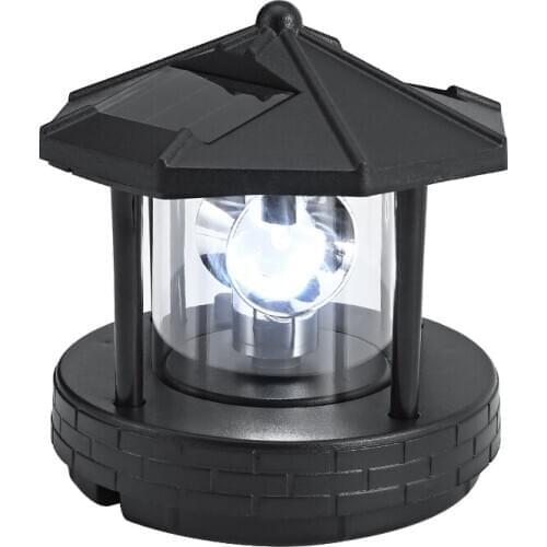 Solar LED Rotating Lighthouse Light Light Garden Yard Lawn Lamp Outdoor Home Decor Lighting