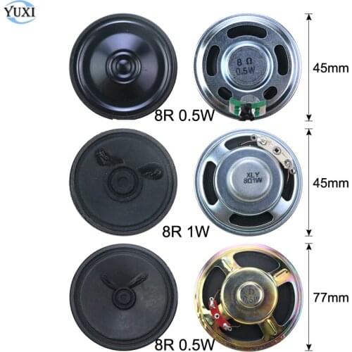 YuXi 8R 0.5W 1W Speaker Diameter 45mm 77mm 8 Ohm 0.5 1 Watt Loudspeaker