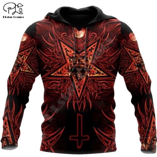 PLstar Cosmos Satan Devil Ghost Gothic Skull Funny Casual Pullover NewFashion Streetwear 3DPrint Men/Women Jacket Zip Hoodies A2