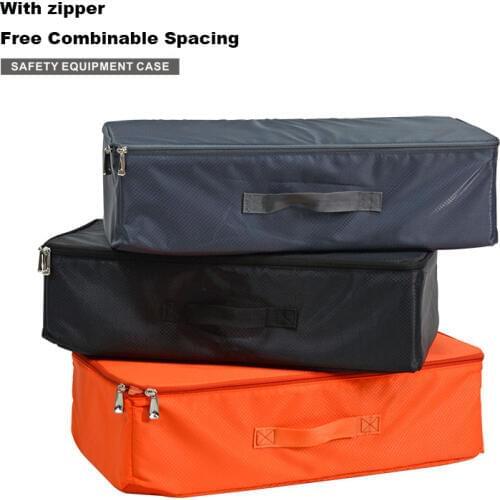 Protective box toolbox lining removable zippered partition file bag