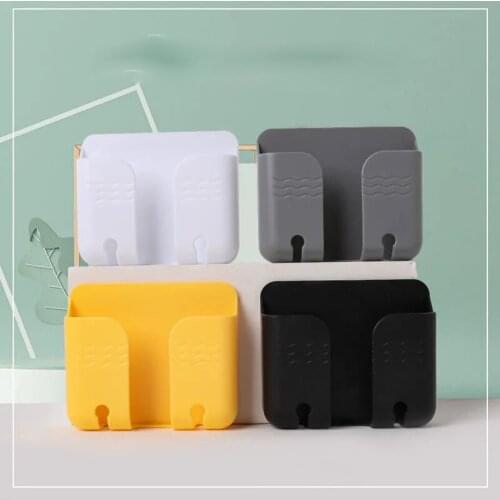 1PC Universal Wall Mounted Charging Holder Multi Mounted Mobile Phone Organizer Storage Box Hanging Bracket Wall Holder Stand