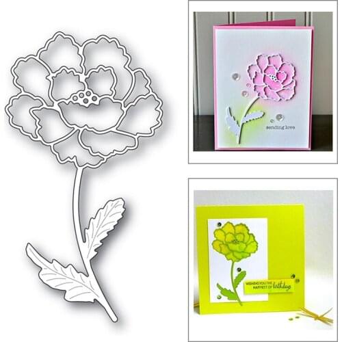 2020 New Flower Leaf Metal Cutting Dies For DIY Cut Paper Craft Making Peony Decoration Greeting Card and Scrapbooking No Stamps