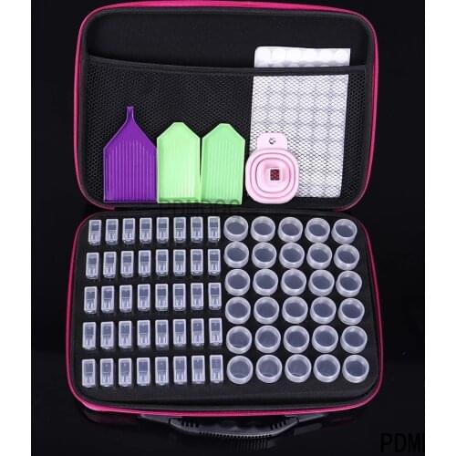 2021 new 60 Bottles Butterfly diamond mosaic sale drill Storage Box Diamond Painting drill Box Tool diamond art Hand Bag Zipper