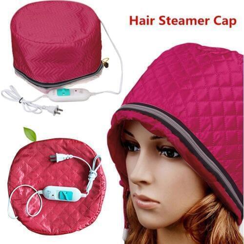 220V Electric Hair Thermal Treatment Beauty Steamer SPA Nourishing Hair Care Cap Head Massage