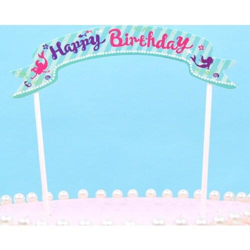 5pcs/set Happy Birthday Cupcake Toppers Birthday Cake Topper Decorating Picks Kids Wedding Party Decorations Baby Shower Favors