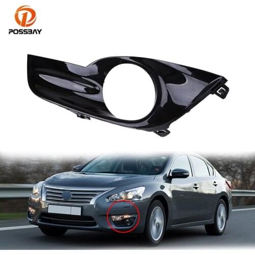 POSSBAY Car Fog Light Cover Right/Left Fog Lights Cover Black Bezel for Nissan Altima Teana L33 Pre-facelift 2012 2013 2014 2015