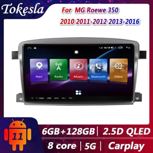 Tokesla Car Radio For ROEWE 750 MG 7 Android 11 Audio Central Multimedi Dvd Player GPS Navigation Bluetooth MP5 2007-2010 2011