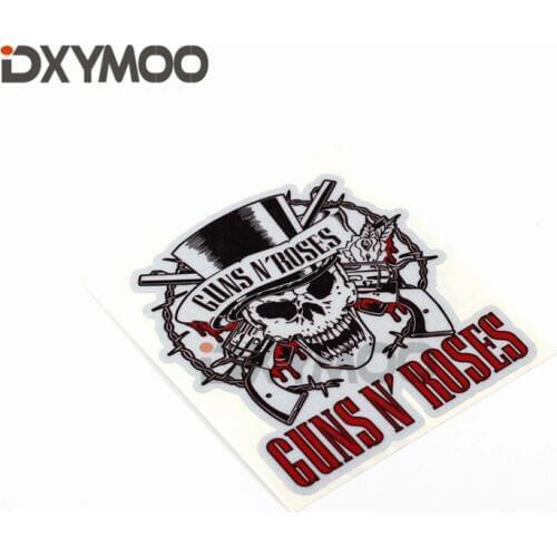 Skull Knight Car Stickers Motorcycle Rock Music Team Reflective Car Styling for Gun Roses 12x11cm