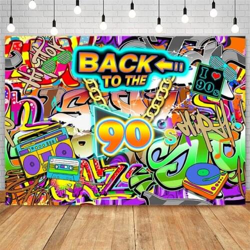 Back To The 90S Graffiti Backdrop Birthday Party Background Party Photography Backgrounds