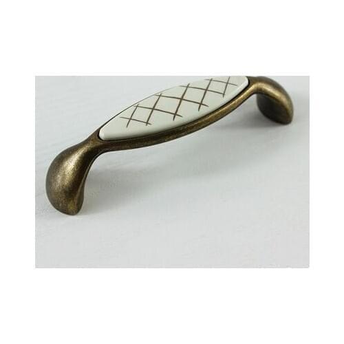 Bronze kitchen cabinet drawer handle antique brass dresser cupboard door pull knob 96mm vintage creative ABS furniture door knob