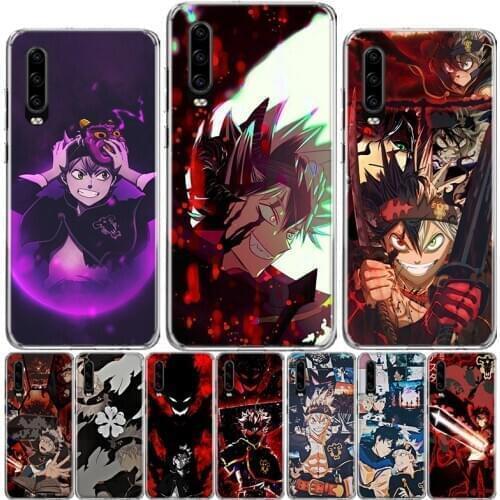 Hot Manga Anime Black Clover Phone Case For Huawei P40 P30 P20 P10 Mate 10 20 30 Lite Pro P Smart Z 2018 Plus 2019 Cover Shell