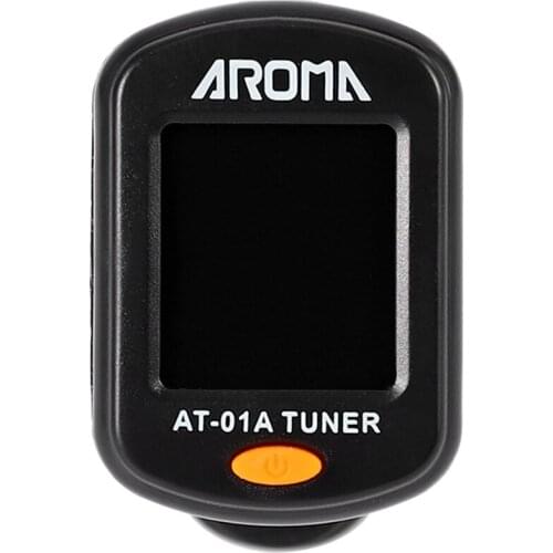 Aroma At-101 Digital Clip-On Electric Guitar Tuner Foldable Rotating Clip High Sensitivity Ukulele Guitar Parts & Accessories