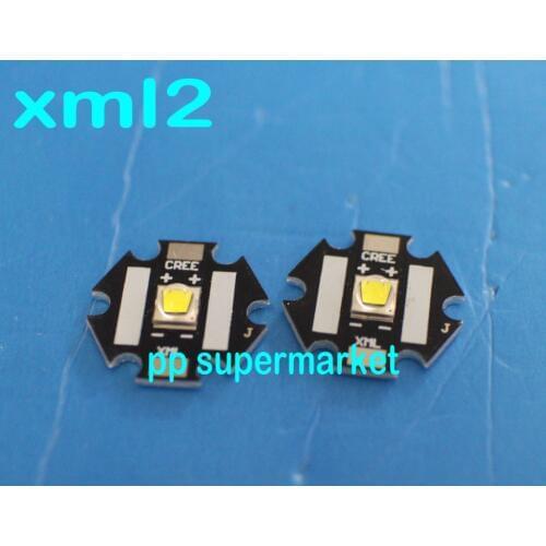 CREE XML2 white U2 1A High Power LED Flashlight LED lamp with 20mm pcb 10pcs