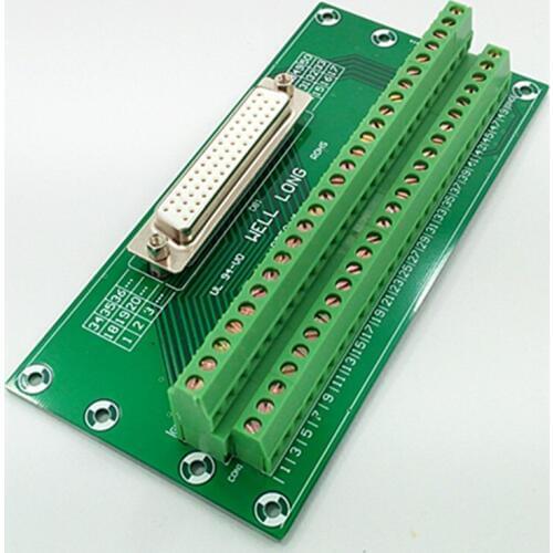 D-SUB DB50 Female Header Breakout Board, Terminal Block, Connector