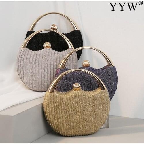 YYW Elegant Frame Women Formal Beaded Evening Purses and Handbags Bridal Sequins Clutch Bag Cocktail Party Bag Bolsa Mujer