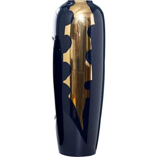 New hinese style porcelain vase european light luxury decor with copper cover living room household vases home decoration