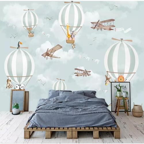 Photo Wallpaper 3D Cartoon Balloon Murals Childrens Room Eco-Friendly Background Wall Painting Boys Kids Bedroom Wall Paper 3 D