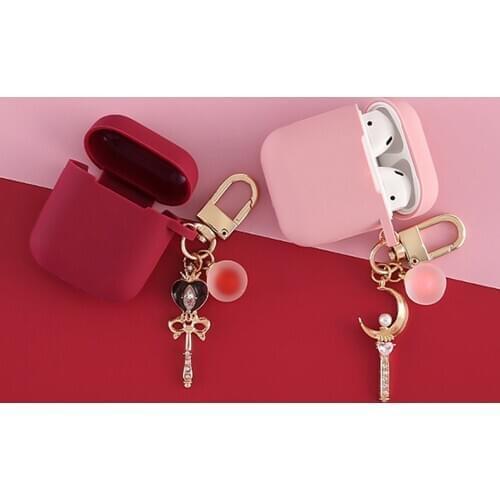 Cosmic Silicone Case for Apple AirPods 1 2 Case Luxury Bling Diamond Moon Cover Accessories Bluetooth Earphone Protective Case