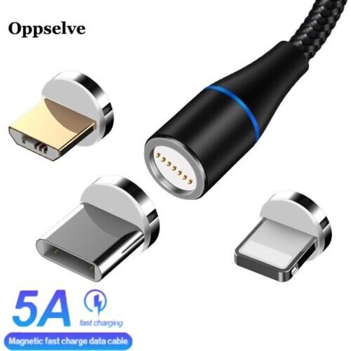 Oppselves Magnetic Micro USB Type C Cable Mobile Phone Fast Charging USB Cable For iPhone 12 Mini Pro Max Magnetic Charger Wire
