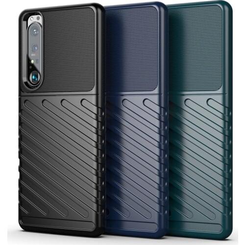 Fashion ShockProof Full Soft TPU Silicone Cover Sony Xperia 1 5 10 III Case For Sony 1III 5III 10III Protective Phone Bags