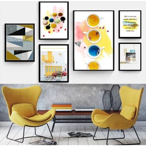 Canvas Painting Nordic Style Wall Art Poster Print Multicolor Abstract Art Scandinavian Picture Living Room Decoration