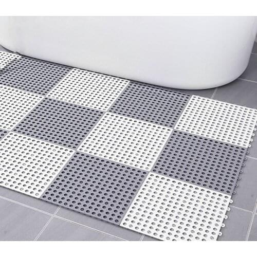 Bathroom Non Slip Mat Square Small Piece Splicing Pool Mat Various Colors Collocation Will Hollow Design Antiskid Moistureproof