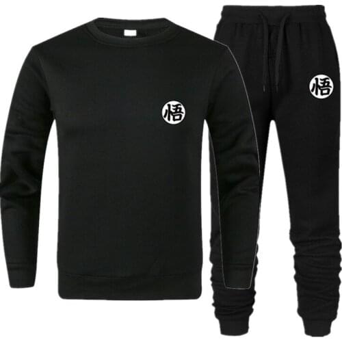 2020new Autumn Winter Fleece men women hoodie suits Dragon WU Harajuku Print O-Neck Thick Loose Hoodie Sweatshirt Casual suit