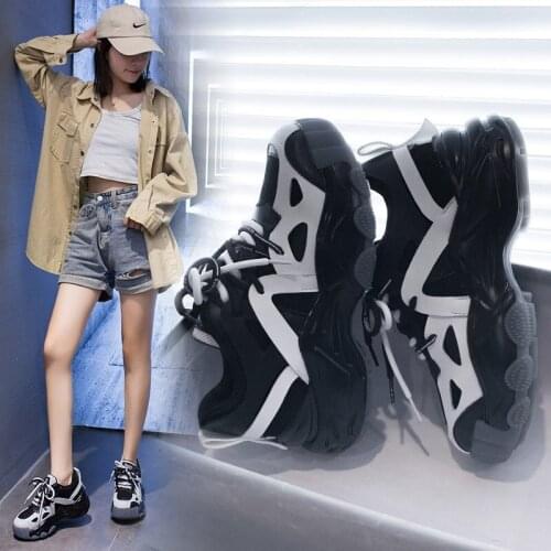 Spring and Autumn 2020 new platform heightening womens shoes fashion Daddy shoes versatile leisure sports shoes X616