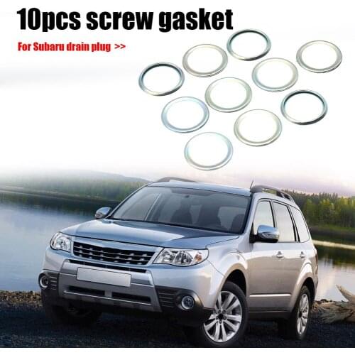 10pcs Oil Drain Plug Crush Washer Oil Gasket Washers Seals Car Accessories for Subaru Impreza Legacy Forester 11126AA000