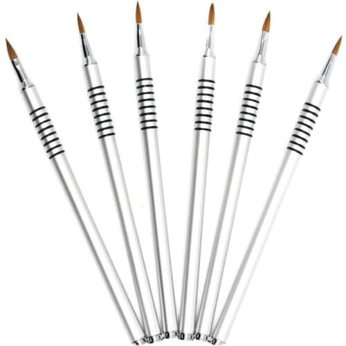 PRO 100% Pure Kolinsky Acrylic 3D Nail Art Brush UV Gel Carving Pen Brush Liquid Powder DIY Nail Drawing Tools