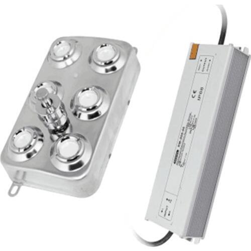 DC48V 6 Head Industrial Ultrasonic Mist Maker Fogger Ultrasonic Atomizer With Moisture-proof Power Supply Fog Humidifiers