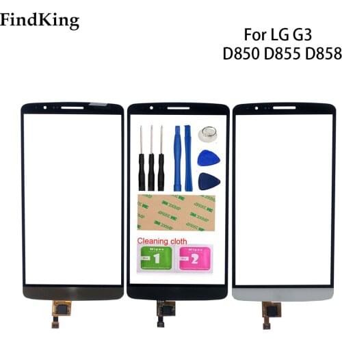 For LG G3 Touch Screen For LG G3 D850 D855 D858 Touch Screen Touch Panel Sensor Digitizer Front Glass Outer Lens