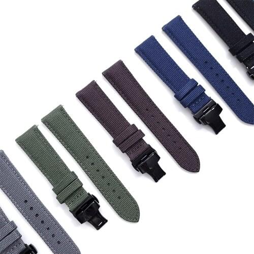 Butterfly Buckle Canvas Nylon Band Strap For Huami Amazfit GTR 2/GTS 2 mini 2e/Stratos 3/Bip S/U/GTR 47mm Watchband Bracelet