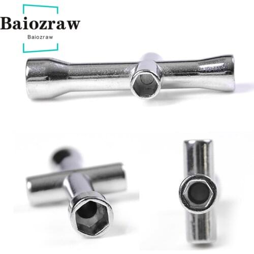 Mini M2 M2.5 M3 M4 Screw Nut Hexagonal Cross Wrench Sleeve Maintenance Tool 4 Size Cross Sleeve Wrench for Ender 3 MK8 Nozzle