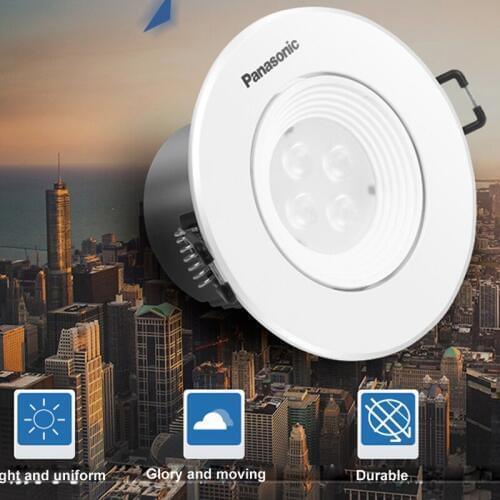Japan Panasonic Led spotlights 4W Full set of anti-fog spotlights Skill openings 7-8 cm Ceiling hole lights Thickened aluminum