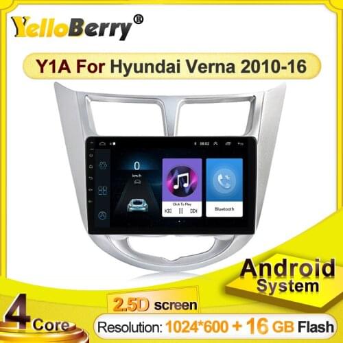 YellowBerry Android Car GPS Navigation Multimedia radio player for Hyundai verna 2010-2016 auto stereo BT