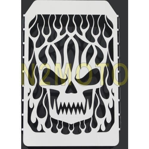 Skull Fame Motorcycles Radiator Cooler Grill Guard for Kawasaki Vulcan VN 1500 VN1500 Chrome Mesh Protector