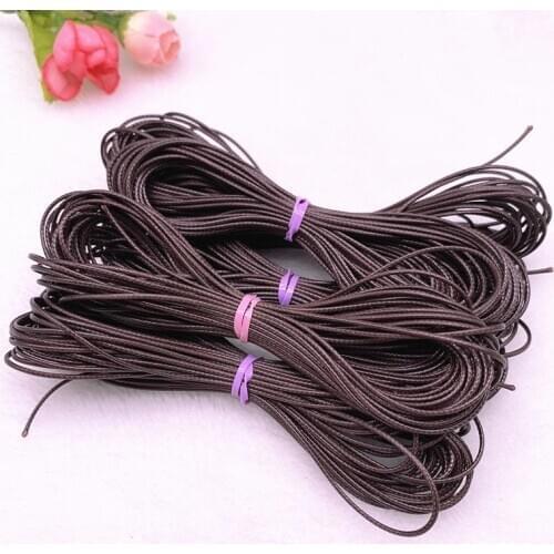 0.5-2.5mm Dark Coffee Waxed Cord Waxed Thread Cord String Strap Necklace Rope Beads for Jewelry Making DIY Bracelet Accessories