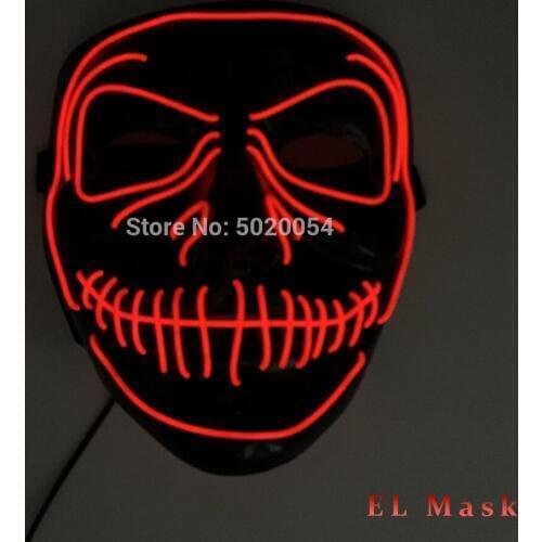 10 Colors Glowing party supplies Light up devil Mask Cosplay Costumes EL Mask For DIY Glowing Bar Dance DJ Club Bar Night Cl