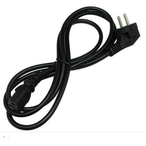 200pcs 2 Pin Prong EU European Power Supply Lead Cable EU Euro Plug IEC C13 Power Cord 1.2m 4ft Electrical Wires For AC Adapters