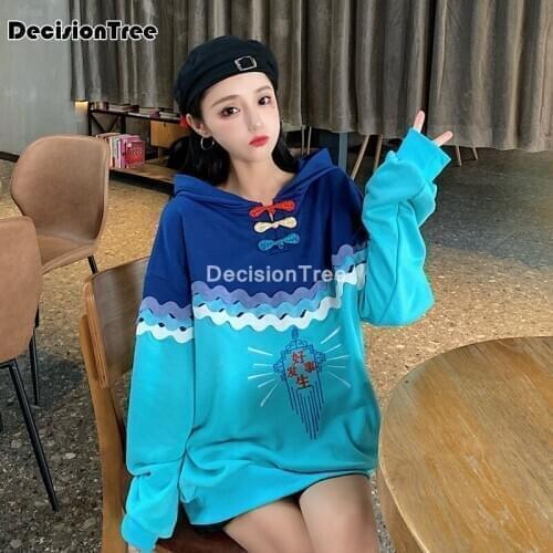 2021 casual hoodies women long sleeve turtleneck sweatshirts female cheongsams chinese traditional street wear qipao sweatshirt