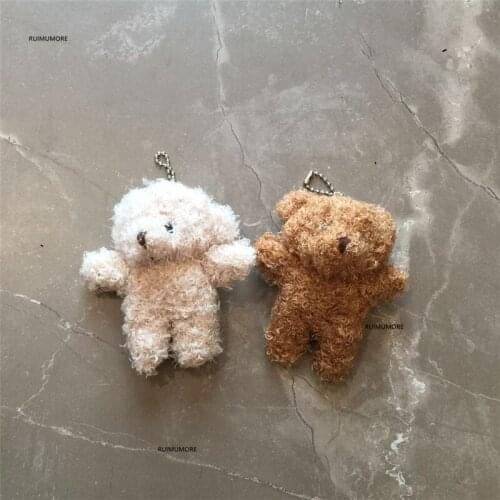 30PCS. Mix Colors Fluffy Bears 9CM Lovers Gift Stuffed Doll ; BAG Key Chain Gift Pendant Plush Wedding Toy